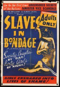 7g768 SLAVES IN BONDAGE 1sh R40s wonderful art of an innocent girl tricked into a life of shame!
