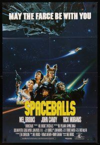 7g784 SPACEBALLS int'l 1sh '87 best Mel Brooks sci-fi Star Wars spoof, John Candy, Pullman, Moranis