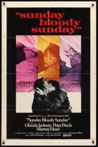 7g824 SUNDAY BLOODY SUNDAY int'l 1sh '71 directed by John Schlesinger, Glenda Jackson, Peter Finch!
