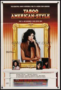 7g840 TABOO AMERICAN STYLE 4: THE EXCITING CONCLUSION video/theatrical 1sh '85 Raven, Sharon Kane!