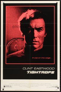 7g881 TIGHTROPE 1sh '84 Clint Eastwood is a cop on the edge, cool handcuff image!