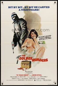 7g887 TOOLBOX MURDERS 1sh '78 Dennis Donnelly directed horror, sexy art of woman attacked in bath!