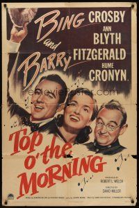 7g889 TOP O' THE MORNING style A 1sh '49 Bing Crosby & Barry Fitzgerald find the Blarney Stone!