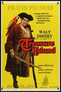 7g898 TREASURE ISLAND 1sh R75 Bobby Driscoll, Robert Newton as pirate Long John Silver!