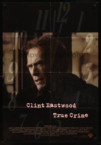 7g902 TRUE CRIME int'l 1sh '99 great close up of director & detective Clint Eastwood!