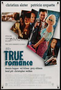 7g904 TRUE ROMANCE 1sh '93 Christian Slater, Patricia Arquette, written by Quentin Tarantino!