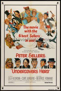 7g910 UNDERCOVERS HERO 1sh '75 Peter Sellers & the most WANTED women in France!