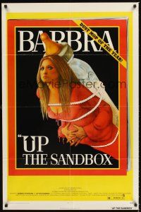 7g919 UP THE SANDBOX 1sh '73 Time Magazine parody art of Barbra Streisand by Richard Amsel!