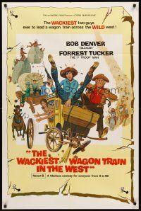 7g939 WACKIEST WAGON TRAIN IN THE WEST 1sh '76 Bob Gilligan Denver, Forrest 'F Troop' Tucker!