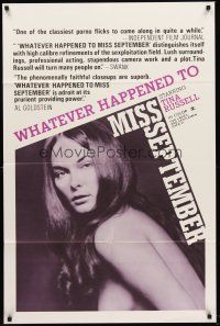 7g955 WHATEVER HAPPENED TO MISS SEPTEMBER 1sh '74 sexy image of Tina Russell, x-rated!