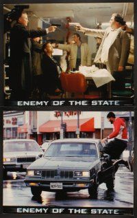 7h231 ENEMY OF THE STATE 8 color 11x14 stills '98 Will Smith, Gene Hackman, Jon Voight