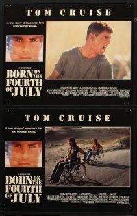 7h830 BORN ON THE FOURTH OF JULY 6 English LCs '89 Oliver Stone, wounded Vietnam vet Tom Cruise!