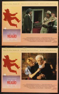 7h442 MILAGRO BEANFIELD WAR 8 English LCs '88 Ruben Blades, Sonia Braga, directed by Robert Redford!
