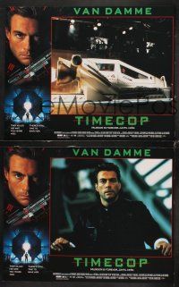 7h671 TIMECOP 8 English LCs '94 Jean-Claude Van Damme still has time to save his dead wife!