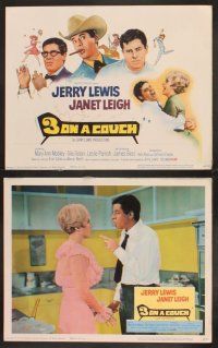 7h030 3 ON A COUCH 8 LCs '66 screwy Jerry Lewis, James Best, Mary Ann Mobley!