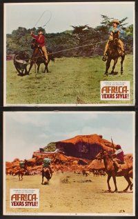 7h041 AFRICA - TEXAS STYLE 8 LCs '67 Hugh O'Brien, John Mills, Nigel Green, Adrienne Corri!