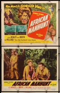7h042 AFRICAN MANHUNT 8 LCs '54 in the forbidden jungle where no white man dared go!
