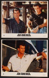 7h043 AIR AMERICA 8 LCs '90 Mel Gibson & Robert Downey Jr. are flying for the CIA, Nancy Travis!