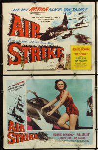 7h044 AIR STRIKE 8 LCs '55 Uncle Sam's dynamite Navy, jet-hot ACTION blasts the skies!