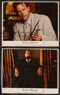7h057 ANGEL HEART 8 LCs '87 Mickey Rourke, Robert De Niro, Lisa Bonet, directed by Alan Parker!