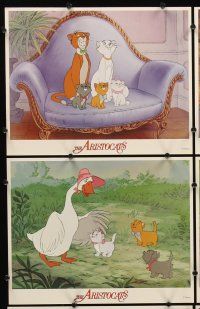 7h068 ARISTOCATS 8 LCs R87 Walt Disney feline jazz musical cartoon, great images!