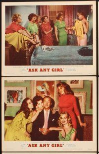 7h824 ASK ANY GIRL 6 LCs '59 David Niven, sexiest Jayne Mansfield, Shirley MacLaine!