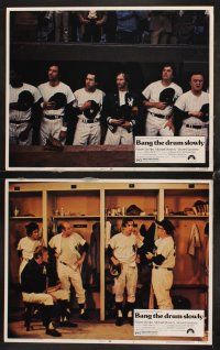 7h084 BANG THE DRUM SLOWLY 8 LCs '73 Robert De Niro, New York Yankees baseball stadium!