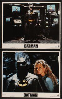 7h087 BATMAN 8 LCs '89 Michael Keaton, Kim Basinger as Vicki Vale, directed by Tim Burton!