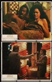 7h099 BEST DEFENSE 8 LCs '84 Dudley Moore, Eddie Murphy, Kate Capshaw, Cold War comedy!