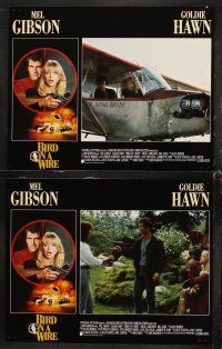 7h109 BIRD ON A WIRE 8 English LCs '90 Mel Gibson & Goldie Hawn, directed by John Badham!