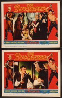 7h134 BUCCANEER 8 LCs '58 Charlton Heston, Yul Brynner, directed by Anthony Quinn!