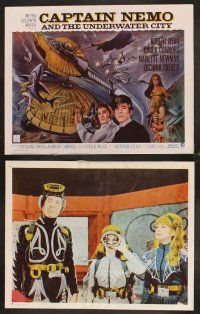 7h144 CAPTAIN NEMO & THE UNDERWATER CITY 8 int'l LCs '70 Robert Ryan, Chuck Connors, cool sci-fi!