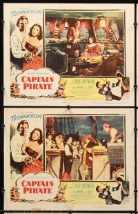 7h145 CAPTAIN PIRATE 8 LCs '53 Louis Hayward, Patricia Medina, sequel to Captain Blood!