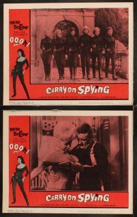 7h149 CARRY ON SPYING 8 LCs '64 sexy English spy spoof, here come seceret agents 000h!
