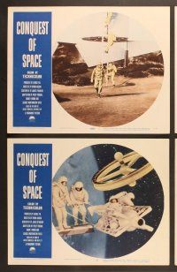 7h169 CONQUEST OF SPACE 8 LCs '55 George Pal sci-fi, see how it will happen in your lifetime!