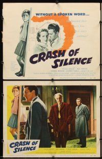 7h180 CRASH OF SILENCE 8 LCs '52 Phyllis Calvert, Jack Hawkins & deaf mute little girl!