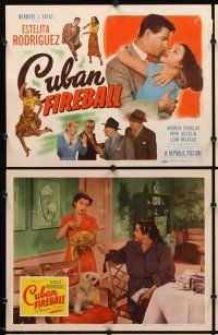 7h188 CUBAN FIREBALL 8 LCs '51 William Beaudine directed, Warren Douglas, sexy Estelita Rodriguez!