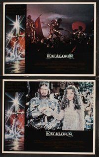 7h235 EXCALIBUR 8 LCs '81 John Boorman, Nigel Terry as King Arthur, Knights of the Round Table!