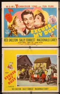 7h236 EXCUSE MY DUST 8 LCs '51 Red Skelton, Sally Forest, directed by Buster Keaton!
