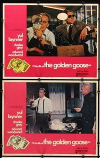 7h247 FILE OF THE GOLDEN GOOSE 8 LCs '69 Yul Brynner, Charles Gray, Edward Woodward