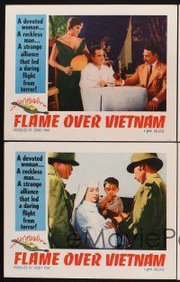 7h982 FLAME OVER VIETNAM 4 LCs '67 Elena Barrios, early Vietnam film!