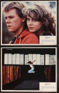 7h258 FOOTLOOSE 8 LCs '84 Lori Singer, Dianne Wiest, Kevin Bacon shows hicks how to dance!