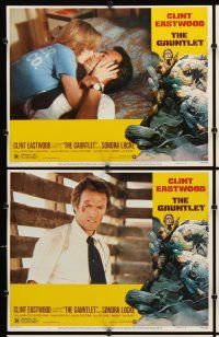7h852 GAUNTLET 6 LCs '77 Clint Eastwood & Sondra Locke are in the middle of it all!
