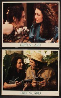 7h287 GREEN CARD 8 LCs '90 Gerard Depardieu, Andie MacDowell, directed by Peter Weir!