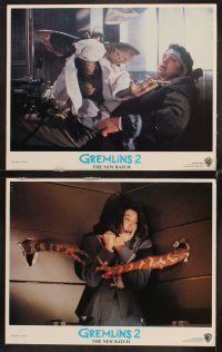 7h288 GREMLINS 2 8 LCs '90 special effects images with monsters & Gizmo, Phoebe Cates, Zach Galligan