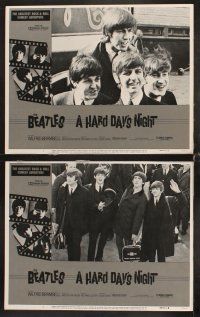 7h295 HARD DAY'S NIGHT 8 LCs R82 great image of The Beatles, rock & roll classic!