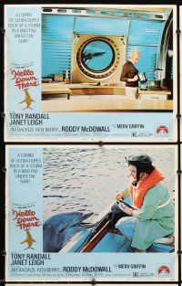 7h306 HELLO DOWN THERE 8 LCs '69 Tony Randall & Janet Leigh in wacky ocean sci-fi rock & roll comedy