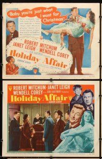 7h314 HOLIDAY AFFAIR 8 LCs '49 sexy Janet Leigh is just what Robert Mitchum wants for Christmas!