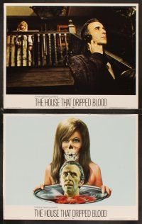 7h323 HOUSE THAT DRIPPED BLOOD 8 LCs '71 Christopher Lee, Peter Cushing, Vampires! Voodoo! Vixens!