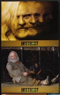7h862 INSTINCT 6 LCs '99 super close image of Anthony Hopkins, directed by Jon Turtletaub!